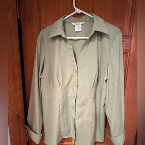 Como Classic Green Blouse with Stretch